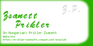 zsanett prikler business card